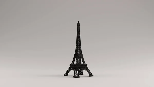 Torre Eiffel Negra Ilustración Render — Foto de Stock