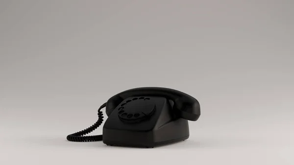黑色复古电话 — 图库照片