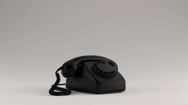 黑色复古电话 — 图库照片