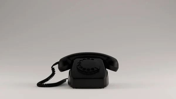 Retro Nero Telefono Illustrazione Rendering — Foto Stock