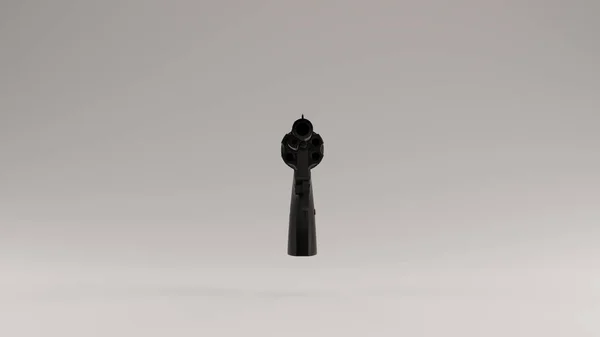 Чорний Великий Револьвер Подвійної Дії Ілюстрація Рендеринг — стокове фото