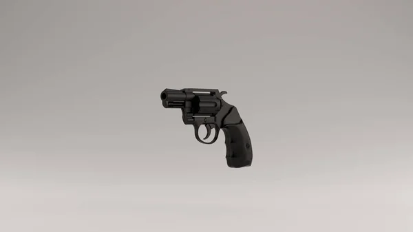 Czarny Snub Nosed Pistolet Ilustracja Render — Zdjęcie stockowe