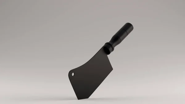 Black Modern Knife Meat Cleaver Illustration Render — Stock Photo, Image