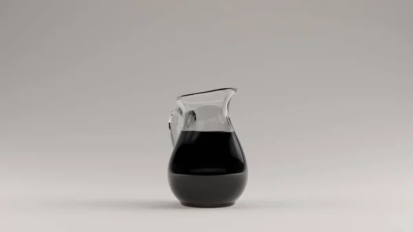 Черная Жидкость Стеклянном Кувшине Иллюстрация Визуализации — стоковое фото