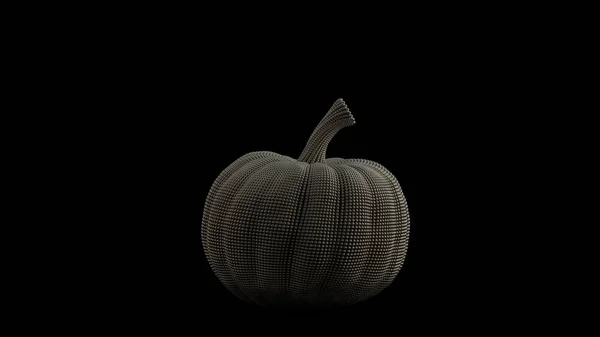 Sterling Silver Pumpkin Wykonane Dużo Tiny Sfery Przód Widok Ilustracja — Zdjęcie stockowe