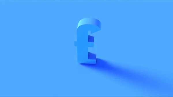 Fényes Kék Font Sign Illusztráció Megjelenítés — Stock Fotó
