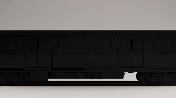 Black Subway Train Rapid Transit Side View Illustration Render — Stock Photo, Image