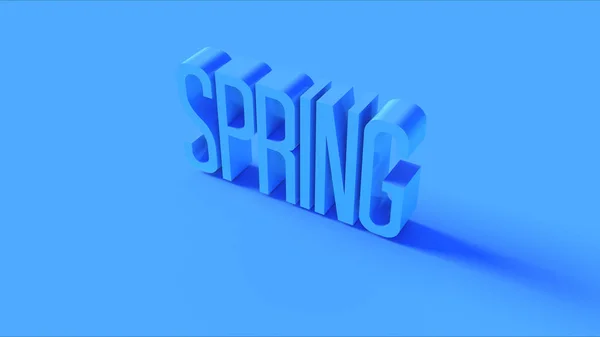 Leuchtend Blaues Frühlingsschild Illustration Render — Stockfoto