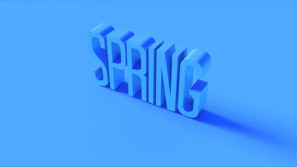 Bright Blue Spring Sign Illustration Gøre - Stock-foto