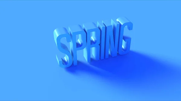 Bright Blue Spring Sign Illustration Render — Stock Photo, Image