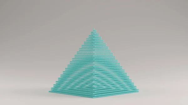 Golfe Bleu Turquoise Pyramide Faite Beaucoup Petits Cubes Avec Aliasing — Photo