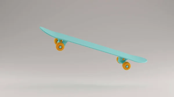 Gulf Niebieski Turkusowy Pomarańczowy Skateboard — Zdjęcie stockowe