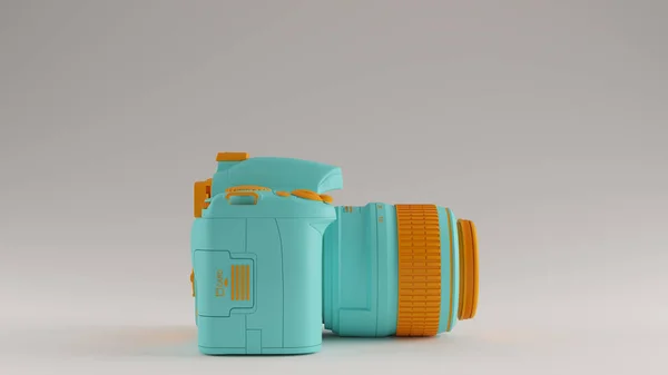 Gulf Blue Turquoise and Orange Digital DLSR Camera 3d