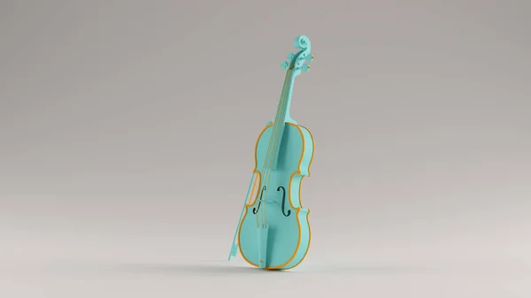 Gulf Blue Turquoise Orange Violin Quarter Illustration — Stock Photo, Image