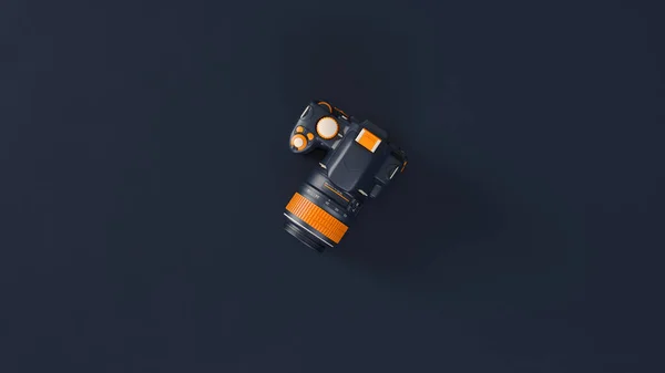 Blue Orange White Digital Dlsr Camera Illustration Render — Stock Photo, Image