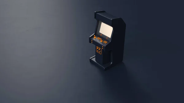 Azul Naranja Blanco Vintage Arcade Console Ilustración Render — Foto de Stock