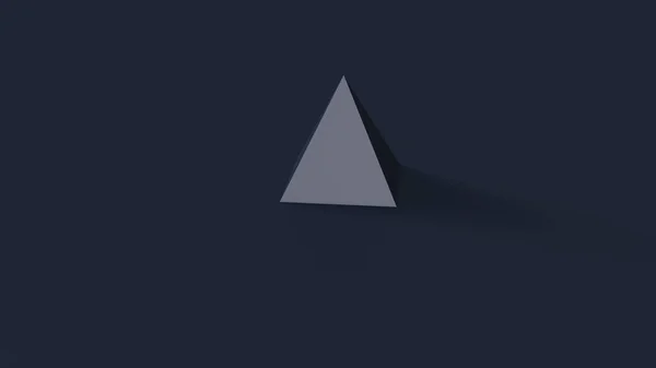 Navy Blue Pyramid Blok Ilustracja Renderowania — Zdjęcie stockowe