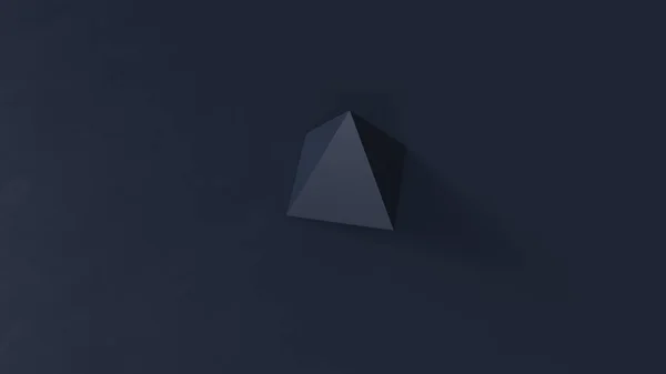 Navy Blue Pyramid Block Illustratie Render — Stockfoto