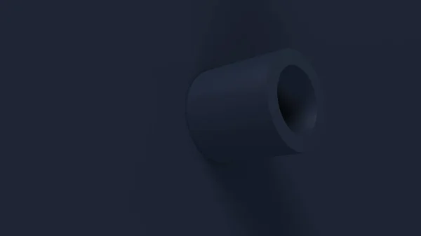 Navy Blue Tube Blok Ilustracja Renderowania — Zdjęcie stockowe