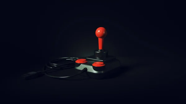 黑色和红色复古木棍3D插图3D渲染 — 图库照片