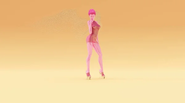 Розовая Золотая Женщина Маленьких Сфер Согревает Крем — стоковое фото