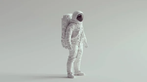 Astronauta Blanco Con Ilustración Visor Negro — Foto de Stock