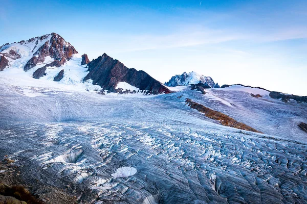 氷河ビュー,モンブラン大規模な山,フランス. — ストック写真