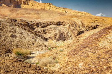 Çöl Dağ dalgalı jeolojik formu yatay, İsrail kavisli.