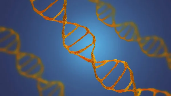 Bu sahneyi mikroskop altında görüntülenen Dna molekülleri bir koyu arka plan. Kavram moleküler biyoloji ve biyoteknoloji, Deoksiribonükleik asit genleri. 3D render.