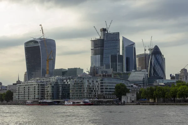 London Storbritannien 2018 London Och Themsen Sommar Eftermiddag Från South — Stockfoto