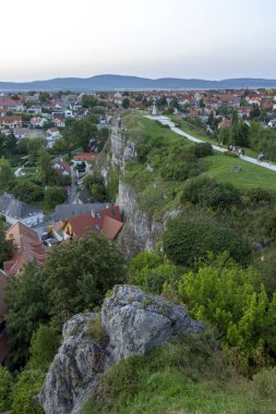 Castle Hill Veszprem, Macaristan görünümünden.