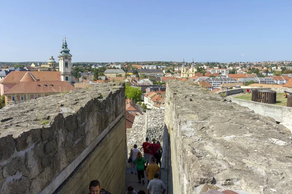 Visa Eger Från Slottet Ungern Sommareftermiddag — Stockfoto