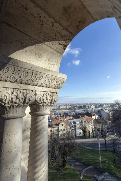 Balıkçının Bastion Görünümünden Budapeşte — Stok fotoğraf