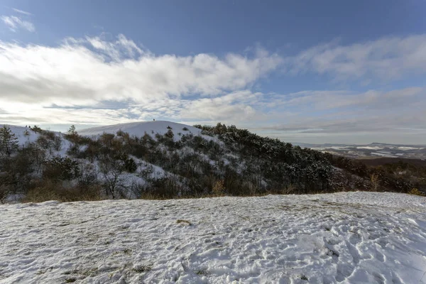 Journée Hiver Sur Montagne Nagy Szenas Pilis Près Nagykovacsi Hongrie — Photo