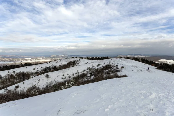 Journée Hiver Sur Montagne Nagy Szenas Pilis Près Nagykovacsi Hongrie — Photo