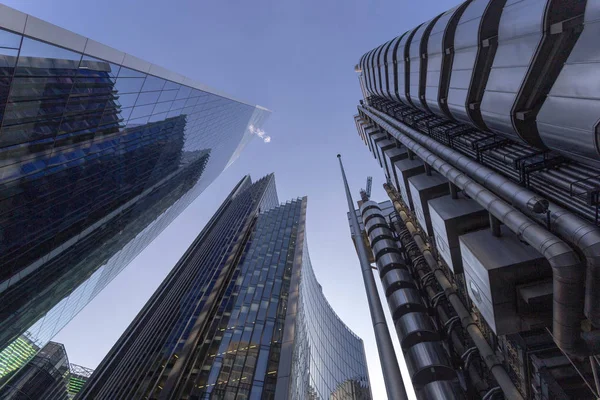 Kontorsbyggnader Centrala London Solig Vinterdag — Stockfoto