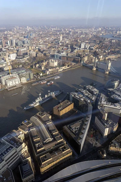 Londres Reino Unido 2018 Vista Londres Desde Edificio Shard Día — Foto de Stock