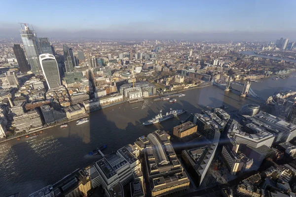 ロンドン イギリス 2018 冬の日に建物の破片からロンドンの景色 — ストック写真