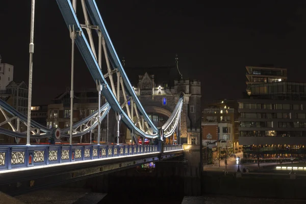 London Vereinigtes Königreich 2018 Die Tower Bridge London Einer Winternacht — Stockfoto