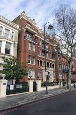 Kensington, London, London, Büyük Britanya - 1 25 2018: Apartmanlar.