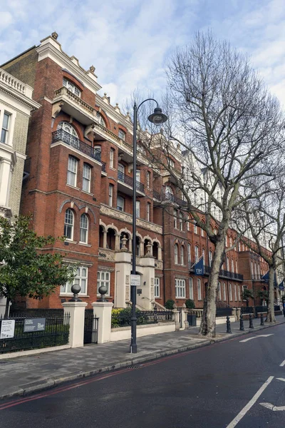 Londres Reino Unido 2018 Edifícios Apartamentos Kensington Londres — Fotografia de Stock