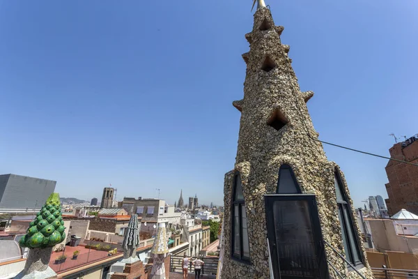 Chaminés de Palau Guell — Fotografia de Stock