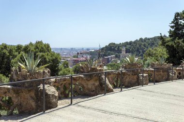 Barselona, İspanya 'da Park Guell