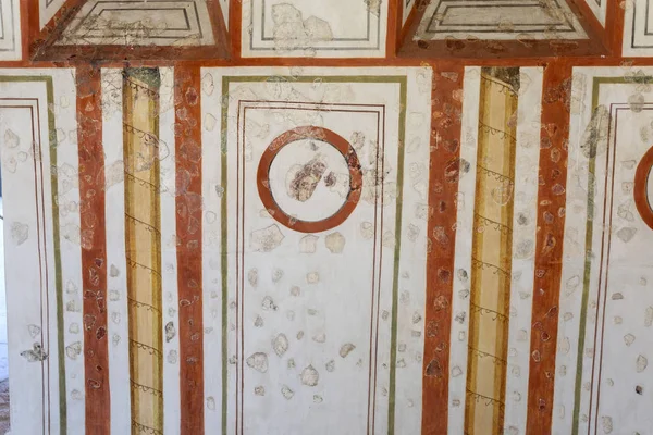 Anciennes peintures murales romaines de Gorsium-Herculia, village de l'Empir romain — Photo