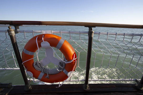 Vista do lago Balaton de um barco de recreio . — Fotografia de Stock