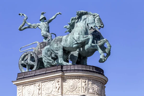 Place du Héros à Budapest, Hongrie — Photo