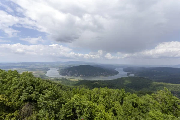 Вид Дунайский Изгиб Горы Предикалошек Венгрии — стоковое фото