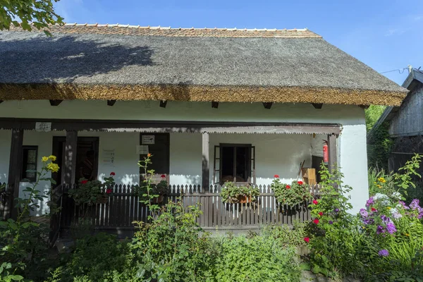 Macaristan Poroszlo Kentindeki Tisza Gölü Ndeki Geleneksel Macar Çiftlik Evi — Stok fotoğraf