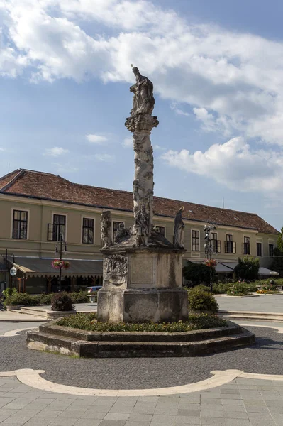Estatua Trinidad Koszeg Hungría Día Verano — Foto de Stock