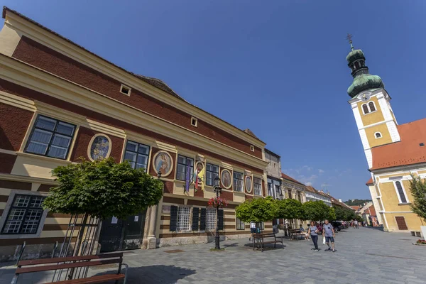 Old Town Hall Jurisics Square Koszeg Hungary Summer Day One — Stock Photo, Image